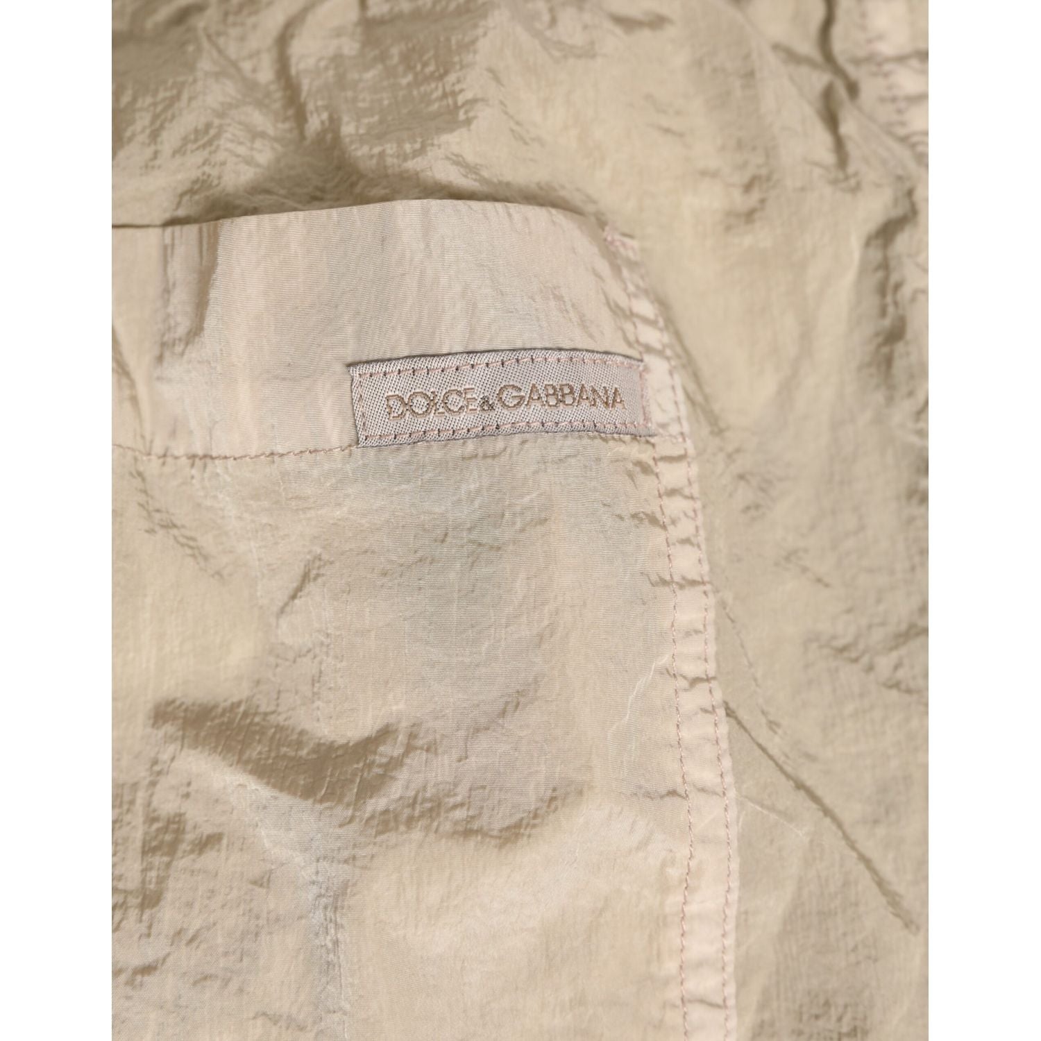 Dolce & Gabbana Beige Nylon Beachwear Men Boxer Short Swimwear