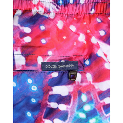 Dolce & Gabbana Multicolor Neon Print Polyester Shorts Swimwear