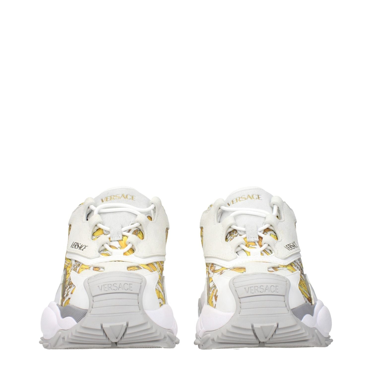 Versace Gold Fabric Low Top Sneakers