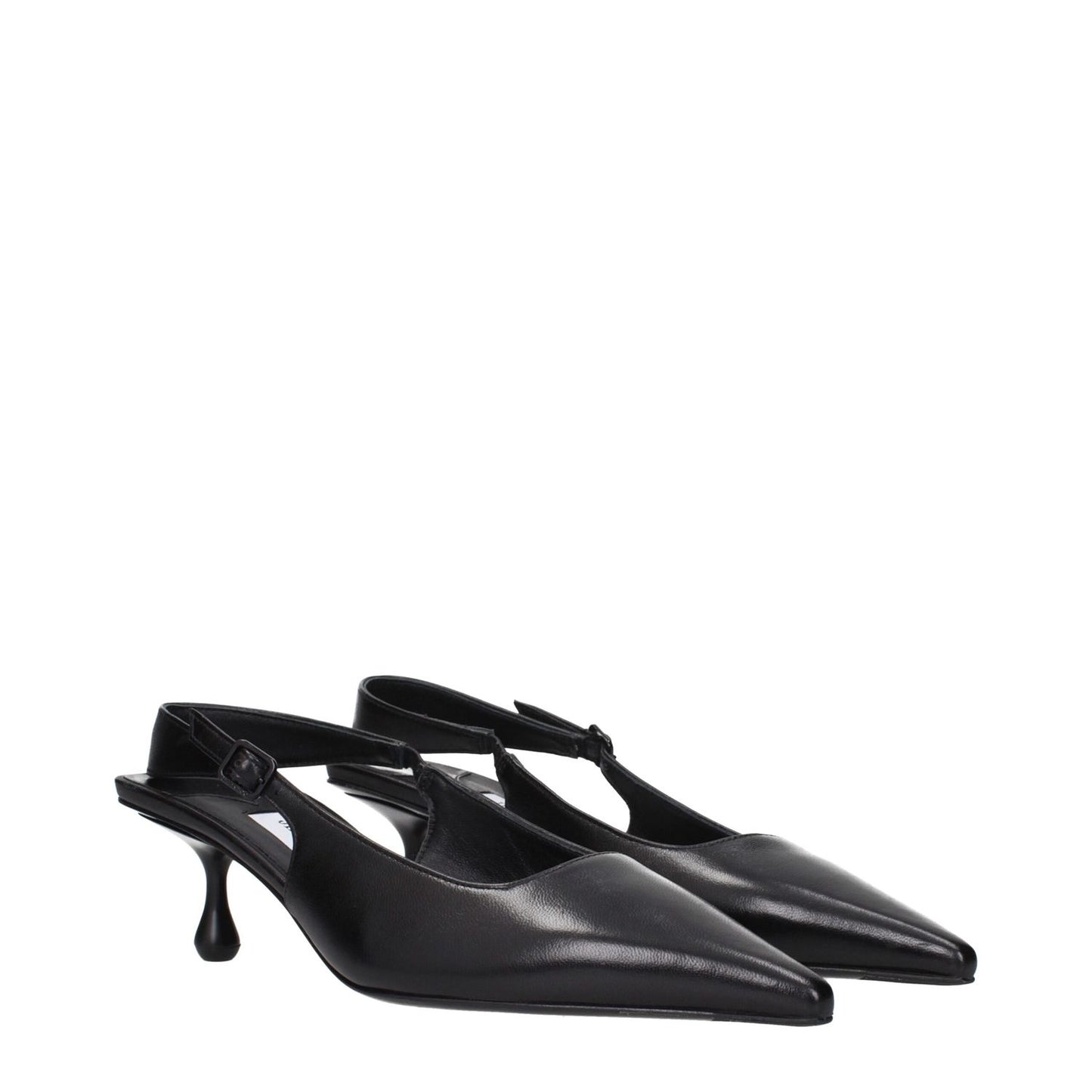 Jimmy Choo Black Leather Flat Sandals