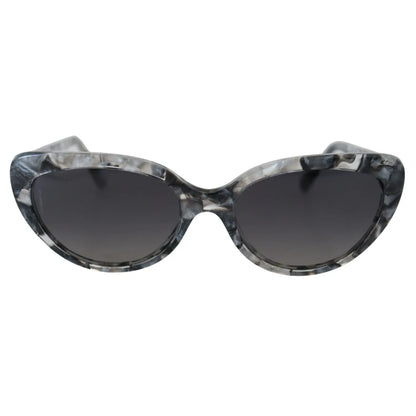 Dolce & Gabbana DG4194 Gray Acetate Logo Plaque Cat Eye Lens Sunglasses