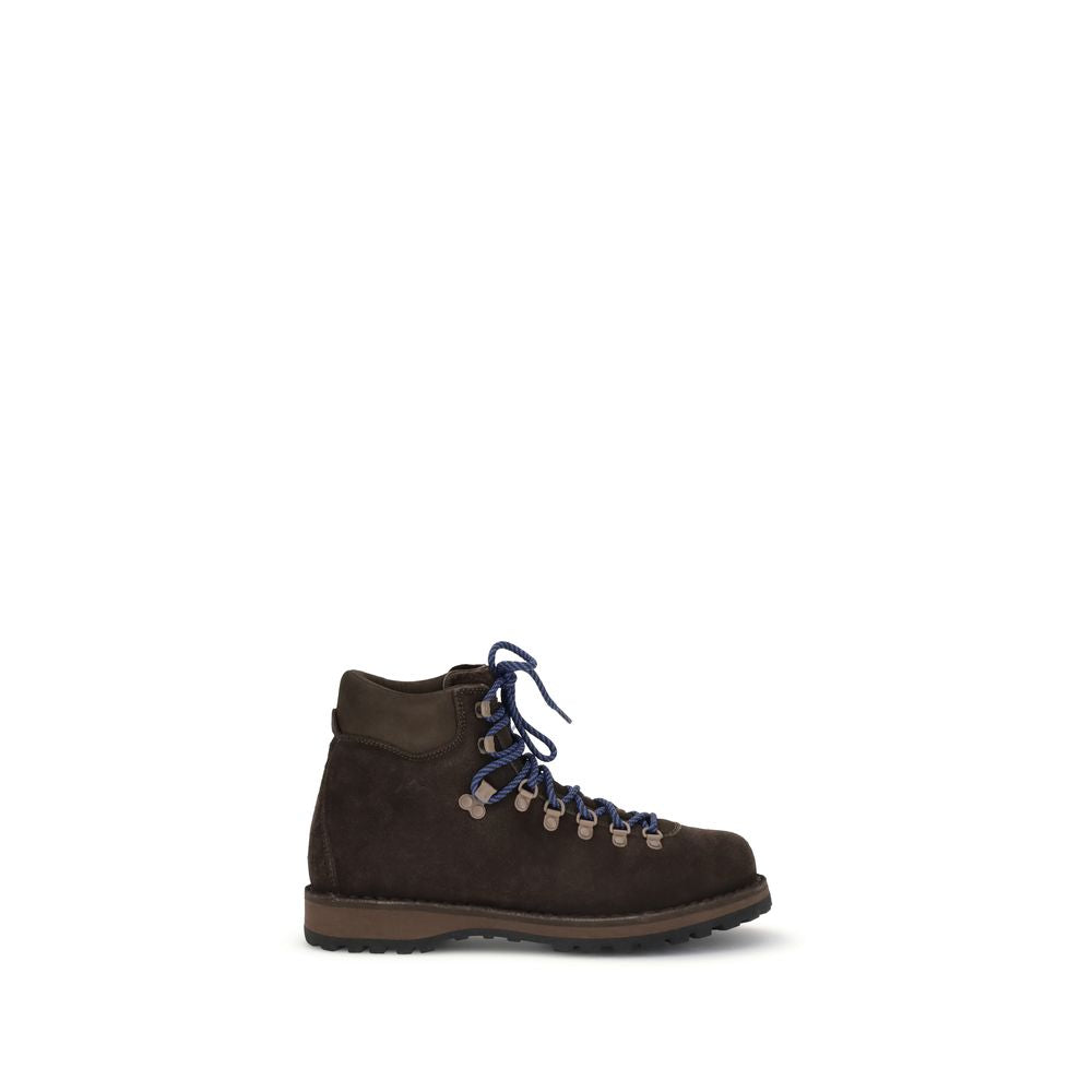 Diemme Black Calf Leather Bos Taurus Lace-Up Boots