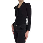 Dolce & Gabbana Black Wool Single Breasted Cropped Jacket