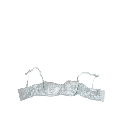 Dolce & Gabbana Light Blue Silk Semi-Padded Balconette Underwear