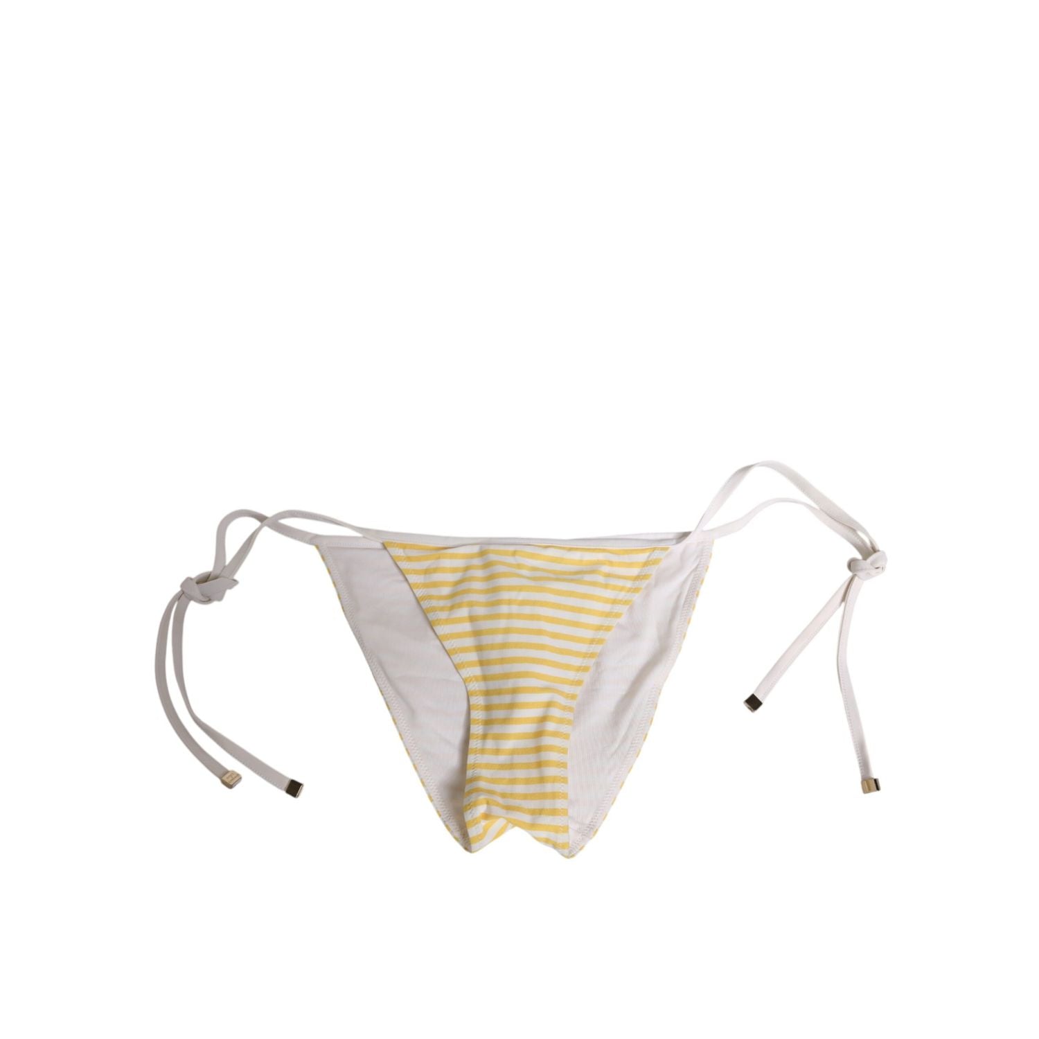 Dolce & Gabbana White Yellow Stripe Tie Side Logo Underwear