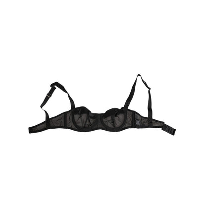 Dolce & Gabbana Black Sheer Mesh Underwire Bra Underwear