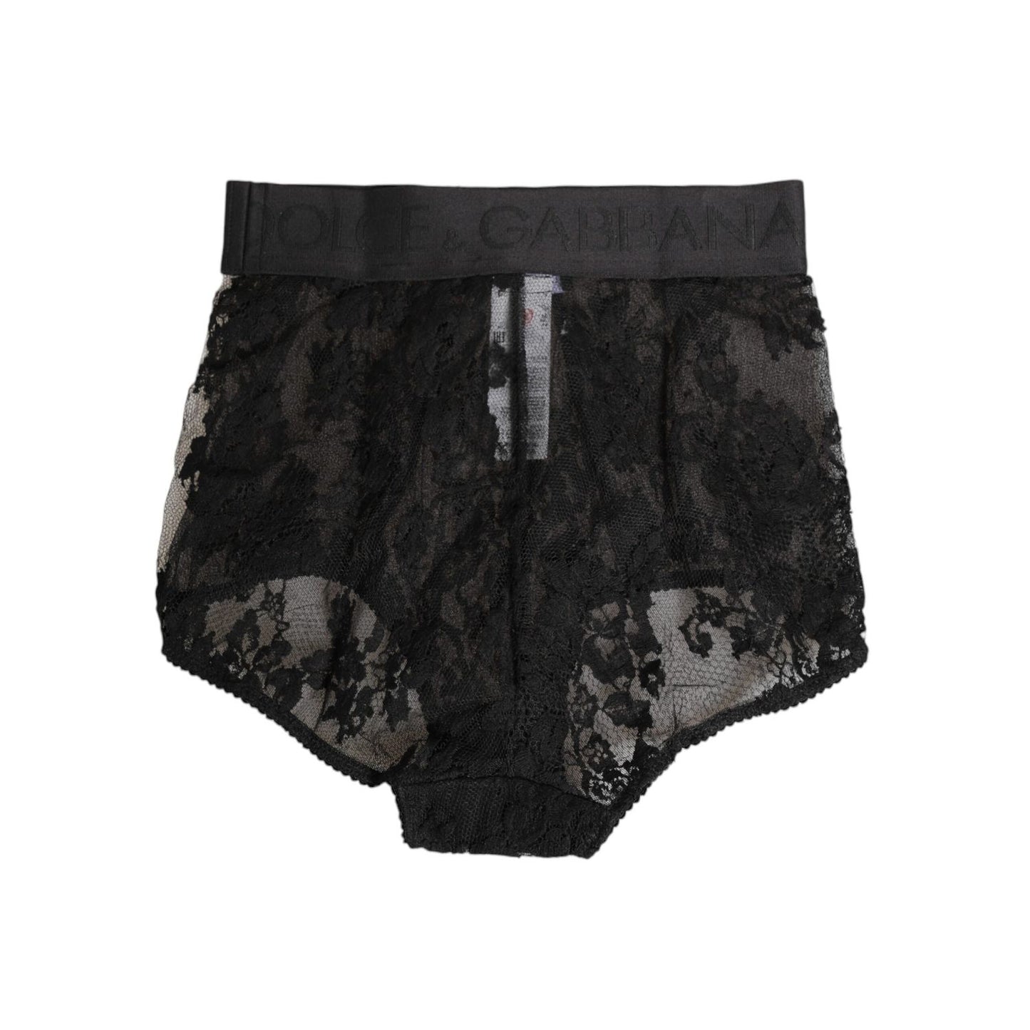 Dolce & Gabbana High Waist Briefs Black Floral Lace  Underwear