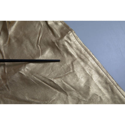 Dolce & Gabbana Gold High Waist Skinny Women Metallic Pants