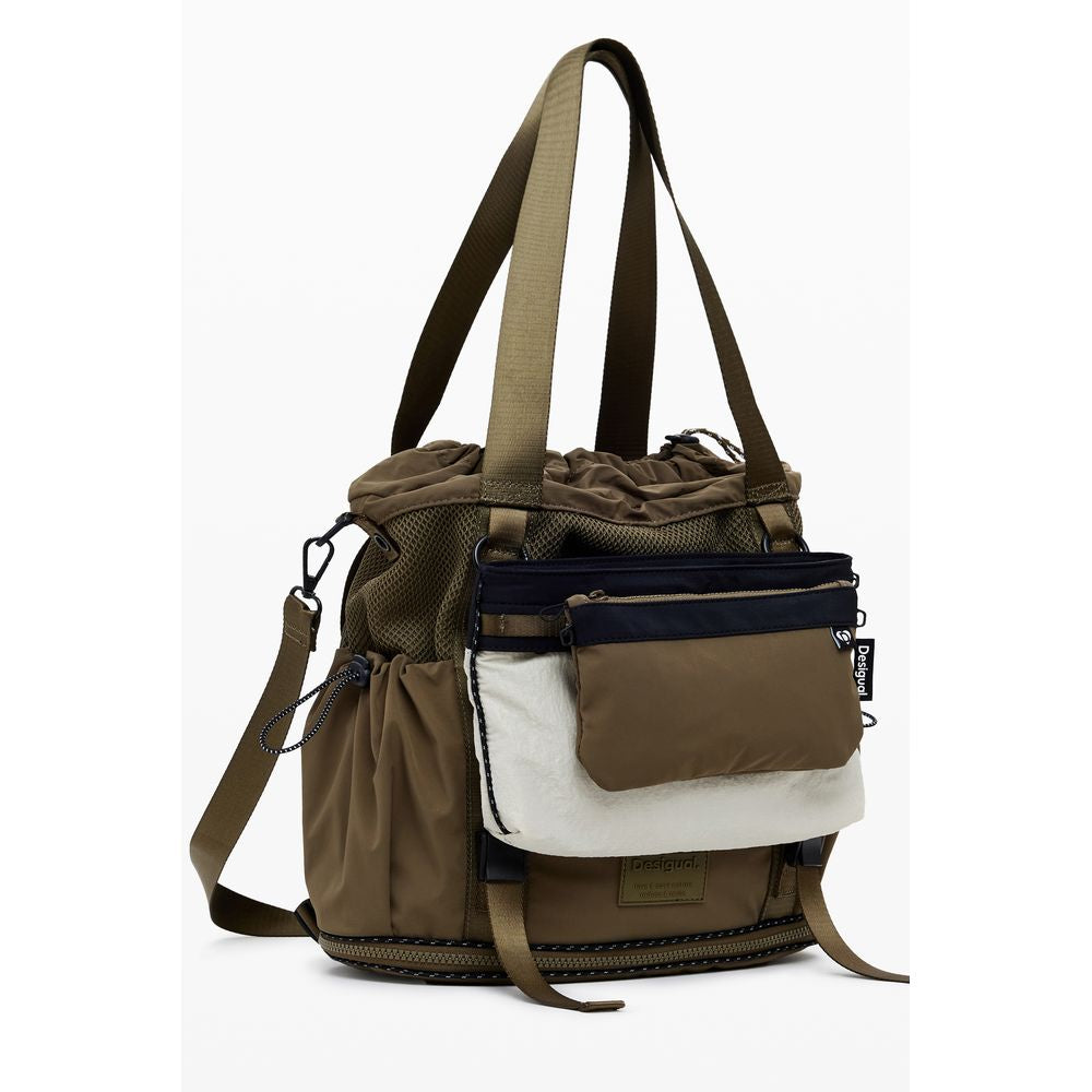 Front view with bag zipped and handles upright.