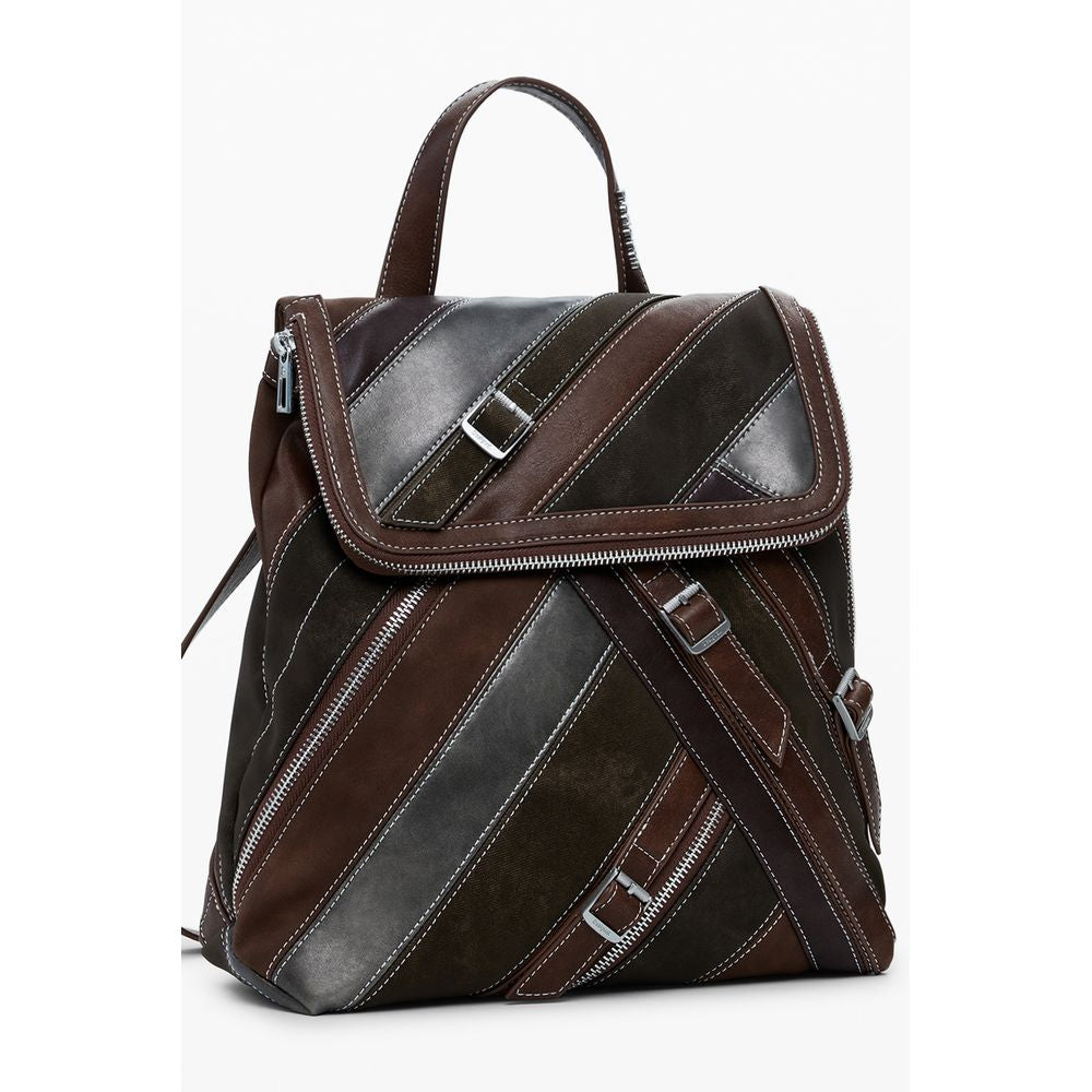 Desigual Brown Polyethylene Backpack