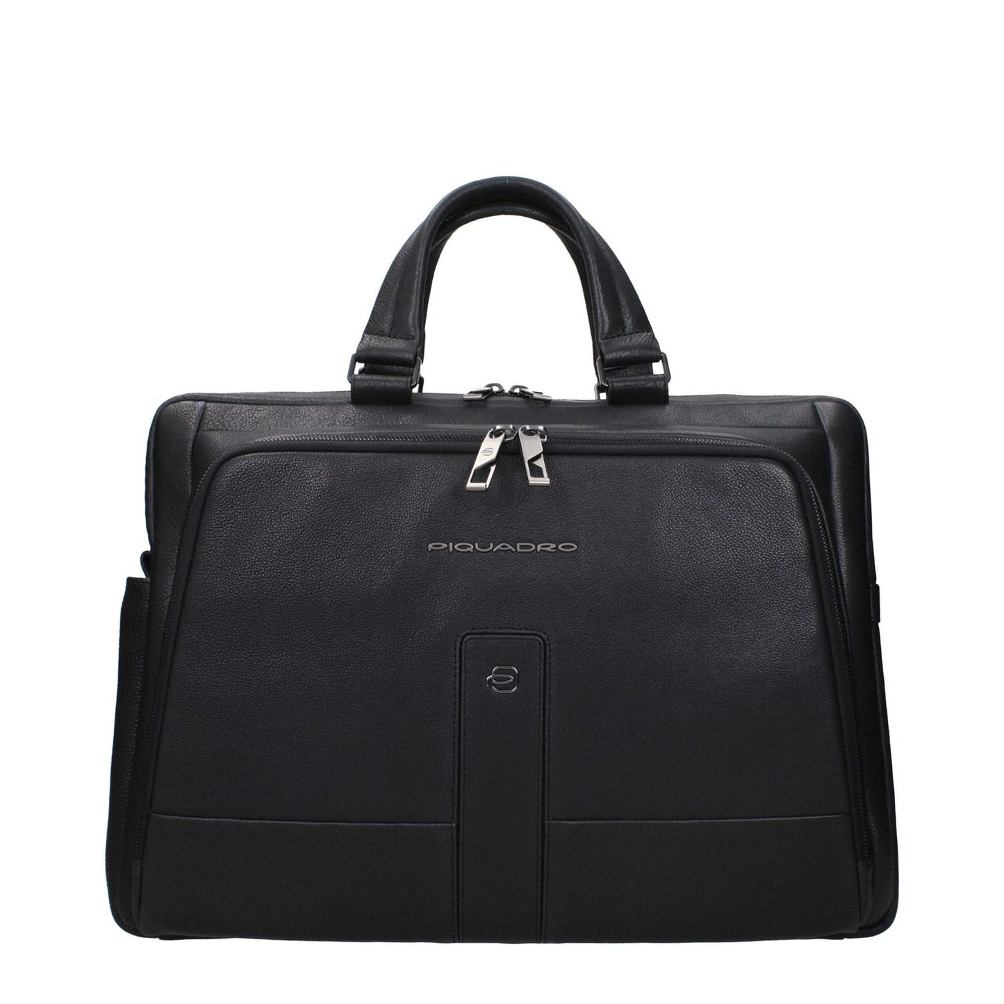 Piquadro Black Leather Business And Laptop Bag