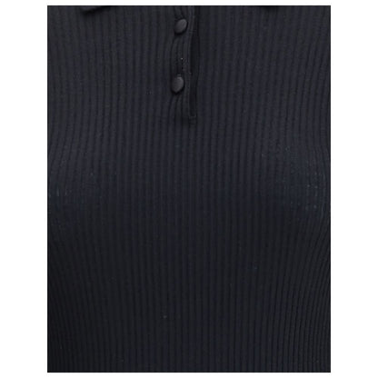 Dolce & Gabbana Black Cashmere Polo Shirt