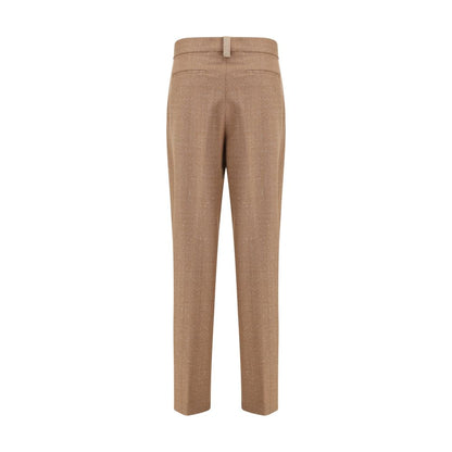 Fabiana Filippi Beige Fleece Wool Dress Pants