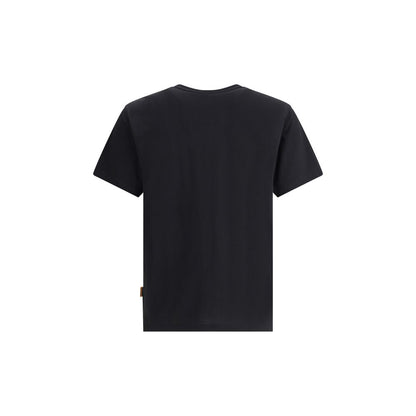 Parajumpers Black Cotton T-Shirt with short sleeves and round neck, featuring a front pocket with a logo detail for stylish everyday wear.