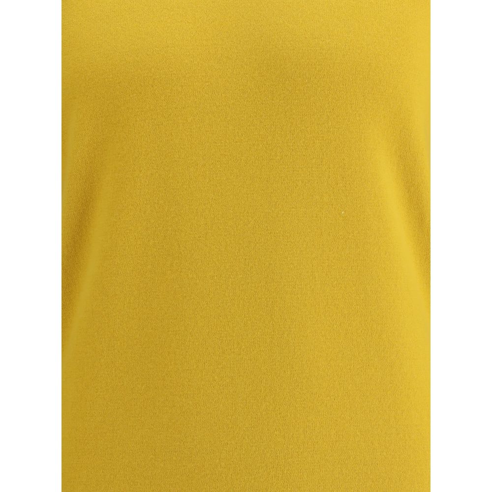 Close-up of Saint Laurent Yellow Cashmere Turtleneck sweater