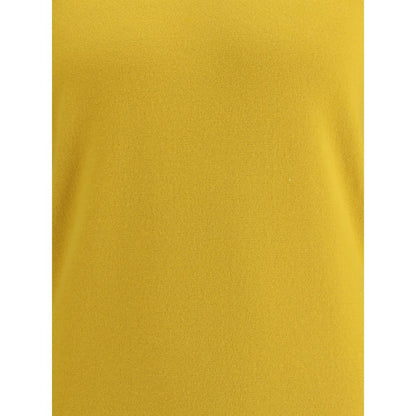 Close-up of Saint Laurent Yellow Cashmere Turtleneck sweater