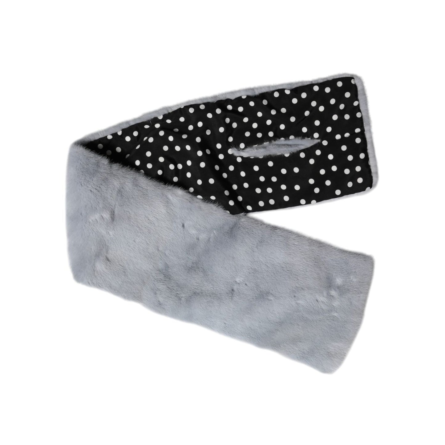Dolce & Gabbana Powder Blue Mink Fur Neck Warmer Scarf