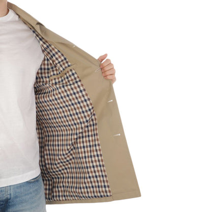 Aquascutum Beige Cotton Men Trench Coat