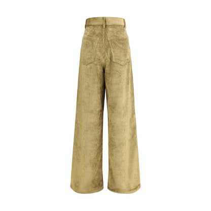 Petar Petrov Gold Cotton Casual Pants wide leg corduroy view