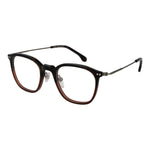 Lozza Brown Unisex Glasses Frame with full-rim square design in metal, 48-21-140 size, includes branded case. Perfect for stylish eyewear.