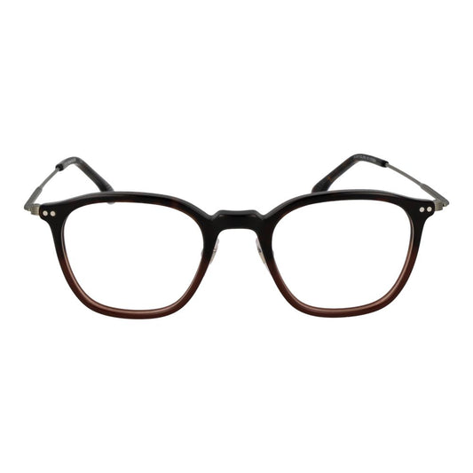 Lozza Brown Unisex Glasses Frame full-rim metal square design, brown color, 48-21-140 size with demo plastic lenses.