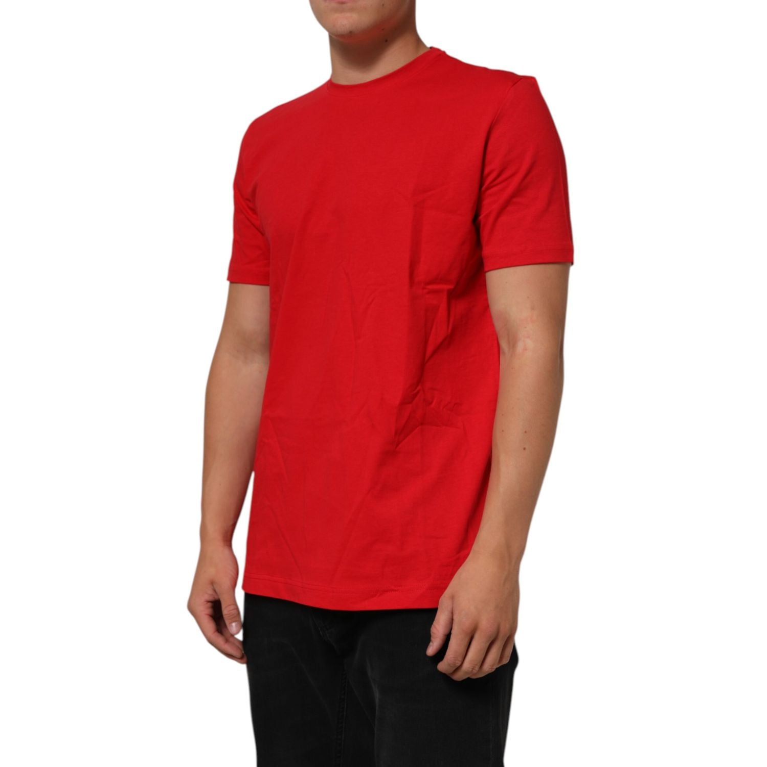 Dolce & Gabbana Red Goodluck 2023 Cotton Crew Neck T-shirt