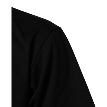 Dolce & Gabbana Black Logo Print Cotton Men Crew Neck T-shirt