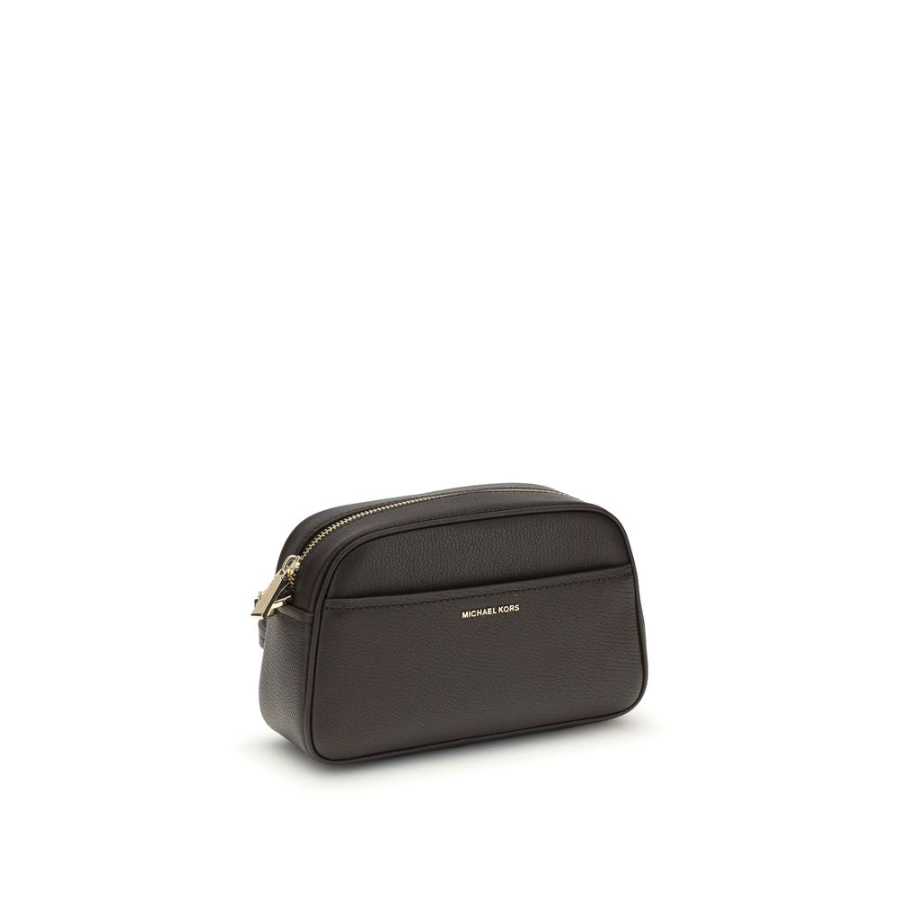 Front view with bag zipped and handles upright.