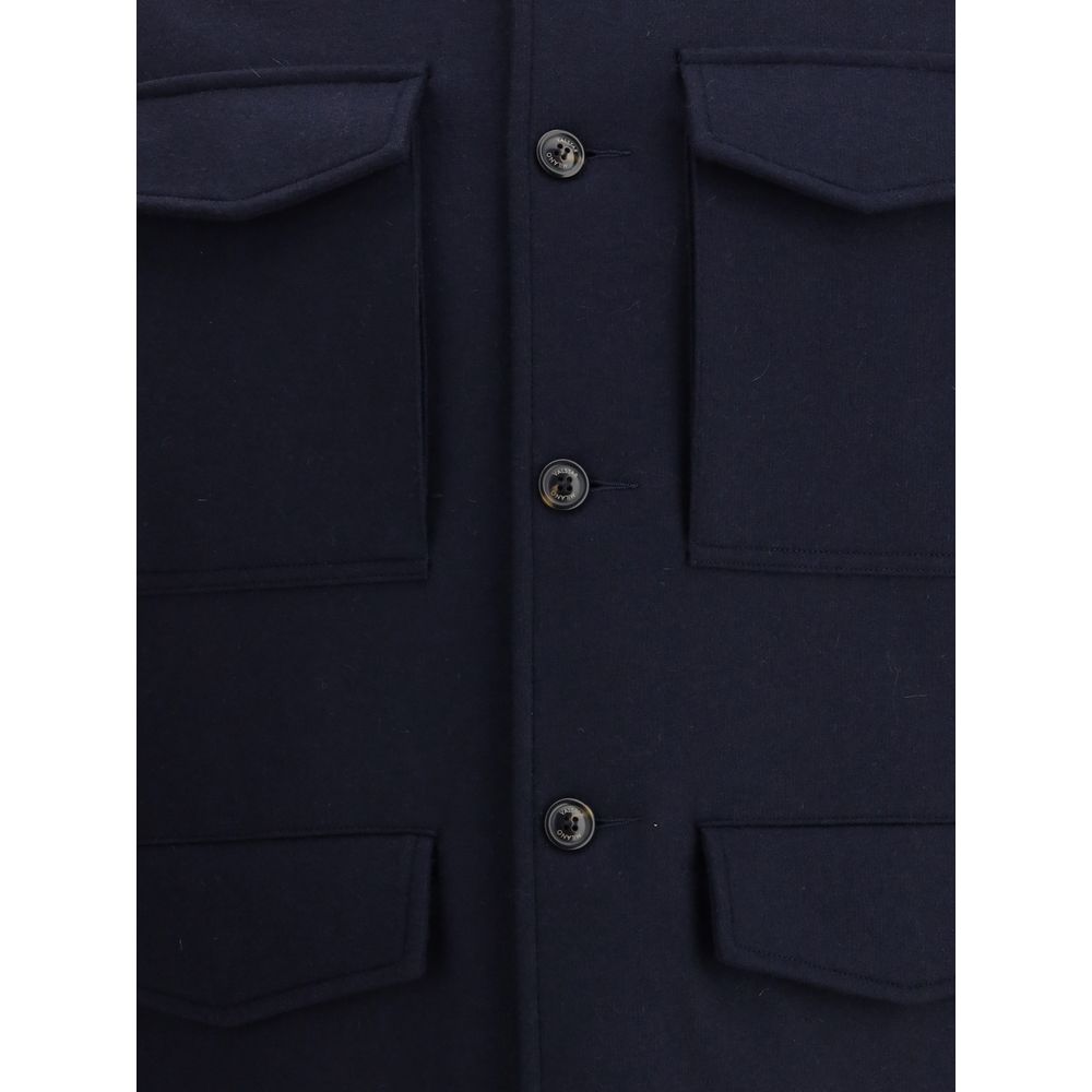 Valstar Blue Fleece Wool Coat