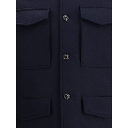 Valstar Blue Fleece Wool Coat