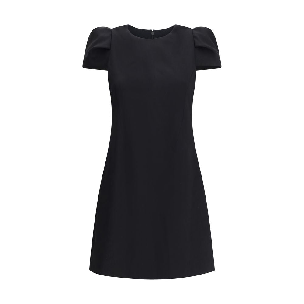 Alexander McQueen Black Wool Casual Dress with fitted silhouette and zip closure, perfect for elegant contemporary looks.