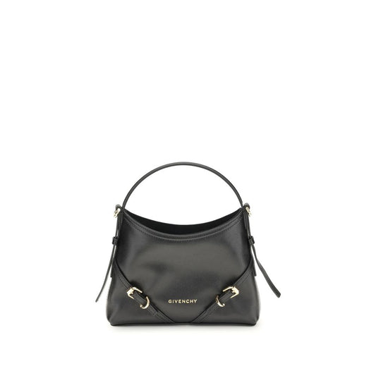Givenchy Black Calf Leather Bos Taurus Handbag with gold-toned details and thin shoulder strap, compact and stylish design.