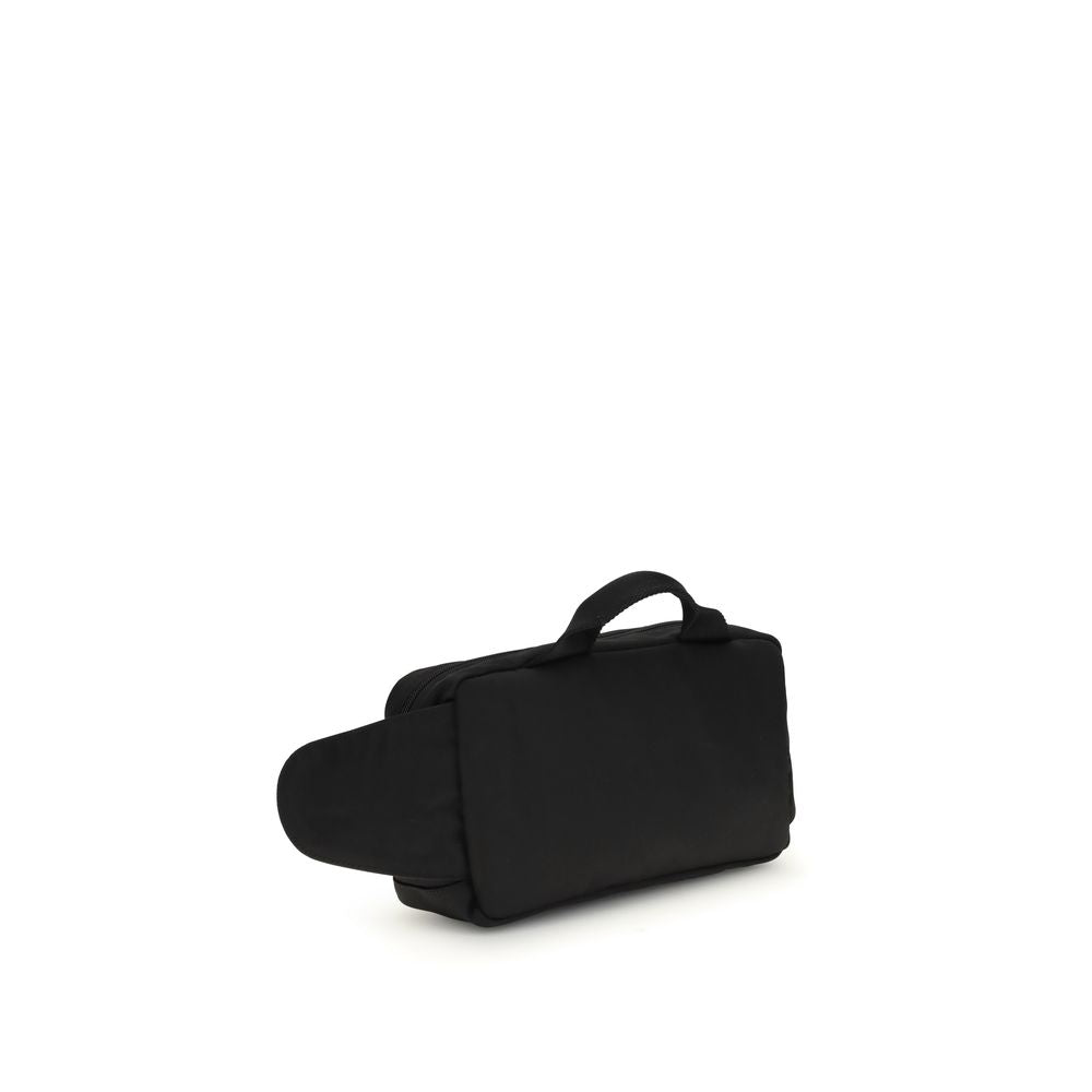 Givenchy Black Polyamide Shoulder Bag with top handle and adjustable strap, stylish fanny pack for urban functionality.