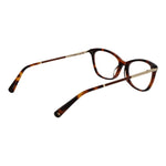 Longchamp Brown Women Glasses Frame with full-rim rectangle design, acetate material, and demo lenses, perfect for style and comfort.