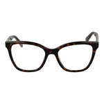 Longchamp Brown Women Glasses Frame, acetate full-rim cat eye style, 53-18-140 size, demo lenses, spring hinge, includes branded case.