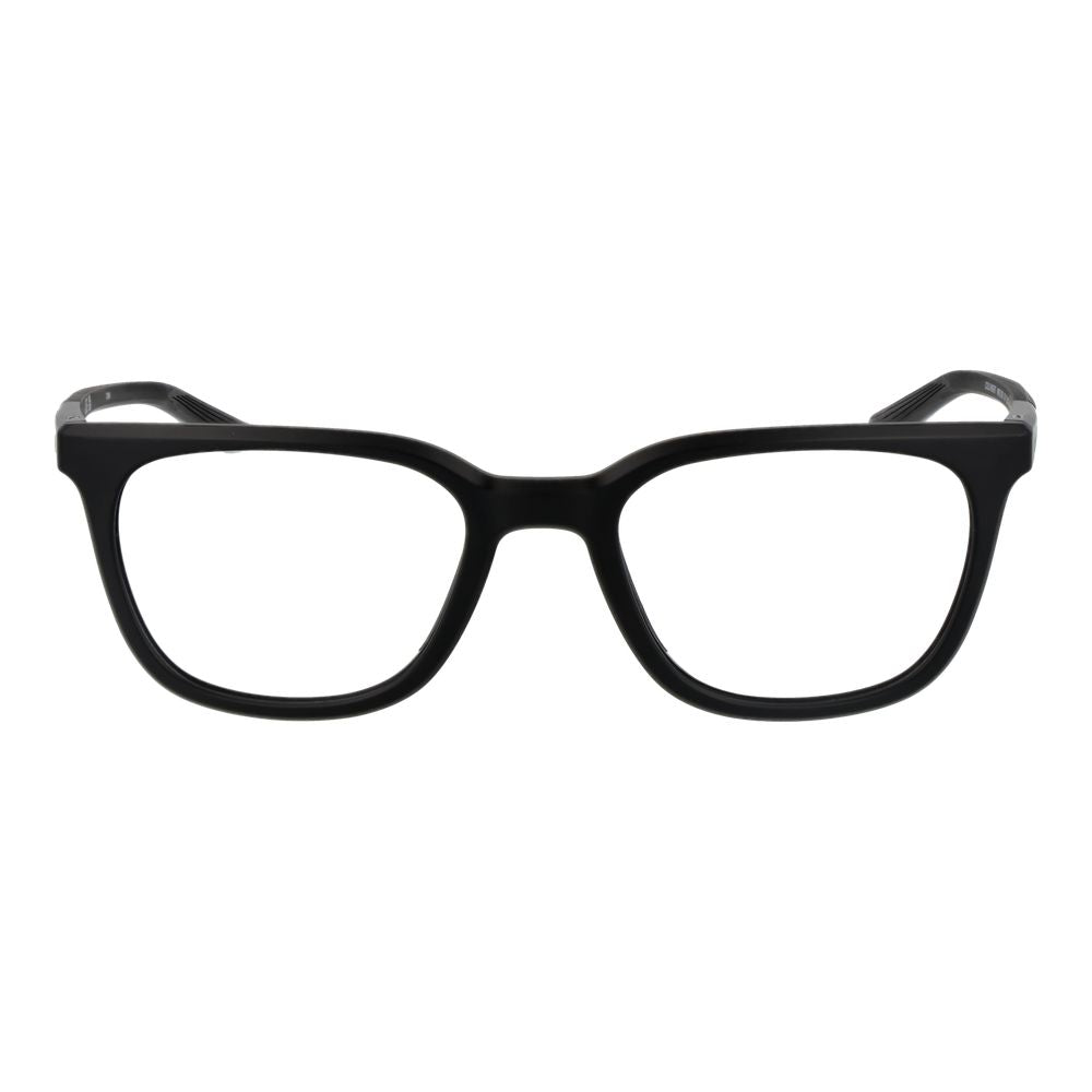 Nike Black Men Glasses Frame with full-rim square shape and metal structure, perfect for men seeking a sleek, modern look.