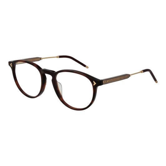 Lozza Brown Unisex Glasses Frame in full-rim cellulose acetate material with demo lenses, perfect for stylish everyday wear.