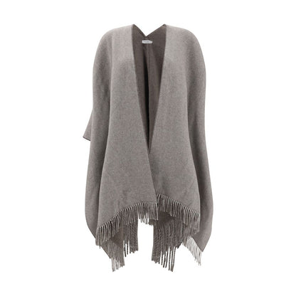 Brunello Cucinelli Brown Reversible Cashmere Poncho