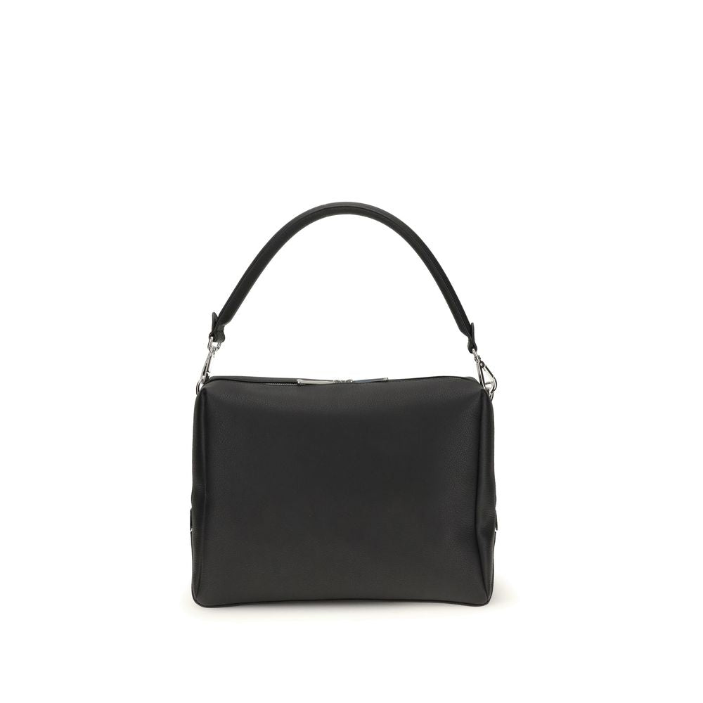 Fendi Black Calf Leather Bos Taurus Shoulder Bag