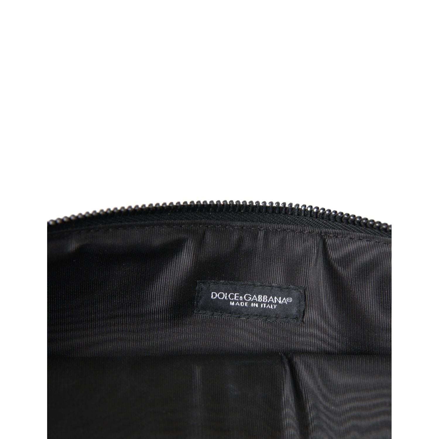 Dolce & Gabbana Multicolor Leopard Jacquard Logo Plaque Document Briefcase Bag