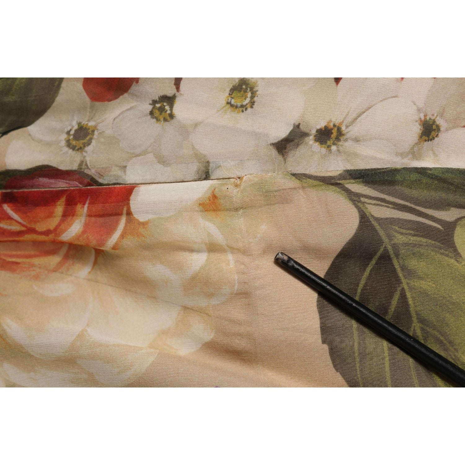 Dolce & Gabbana Beige Floral Sleeveless A-line Mini Dress