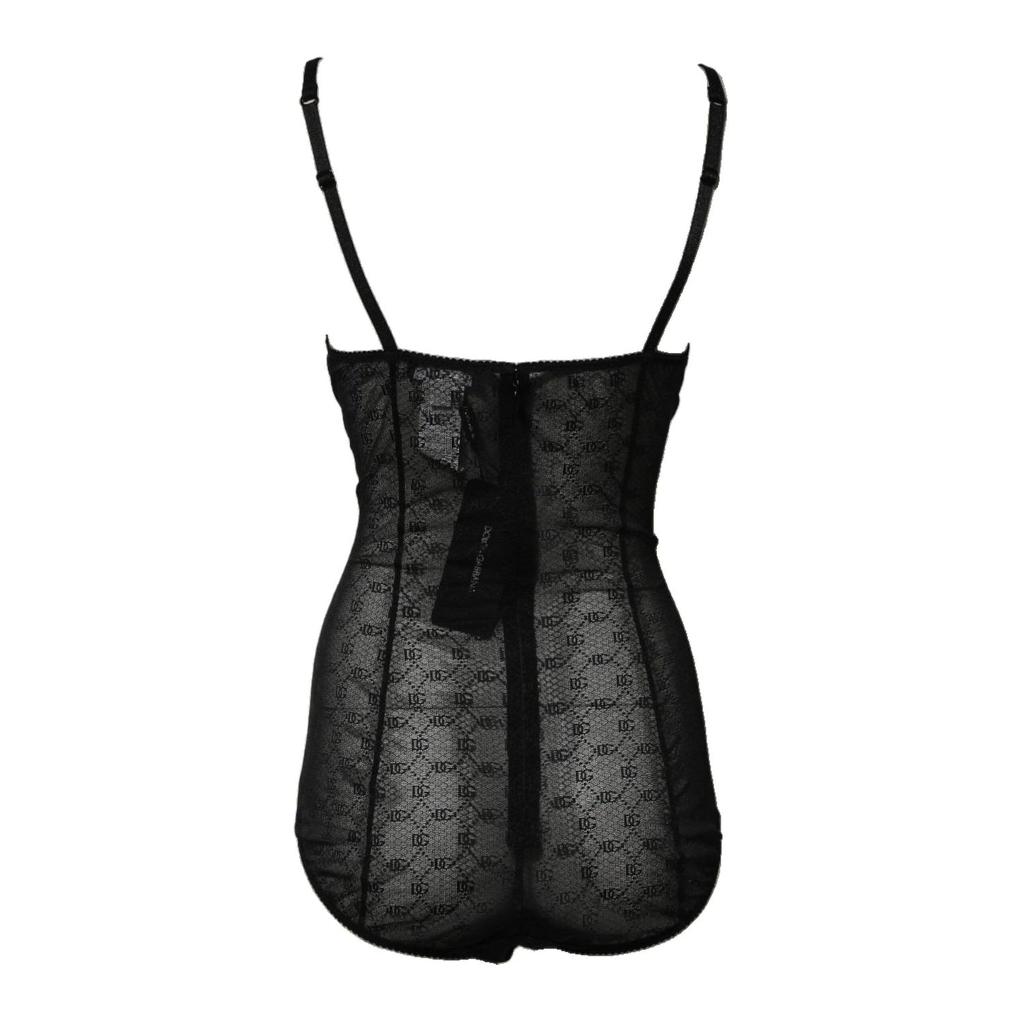 Dolce & Gabbana Black Nylon Stretch Bodysuit Lingerie Underwear