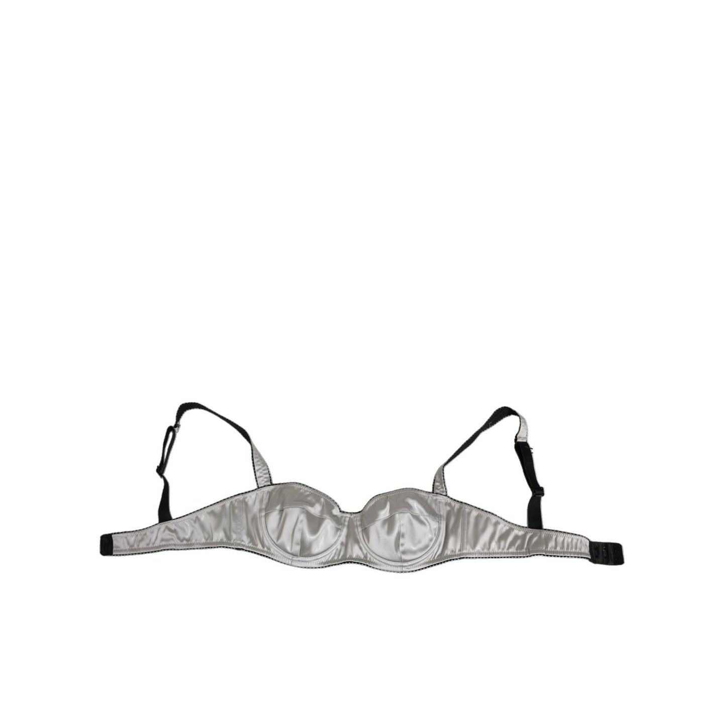 Dolce & Gabbana Gray Acetate Stretch Balconcino Bra Underwear