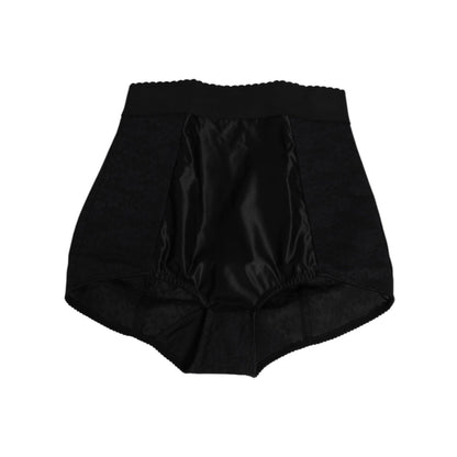 Dolce & Gabbana Black Nylon High Waist Short Panty Underwear