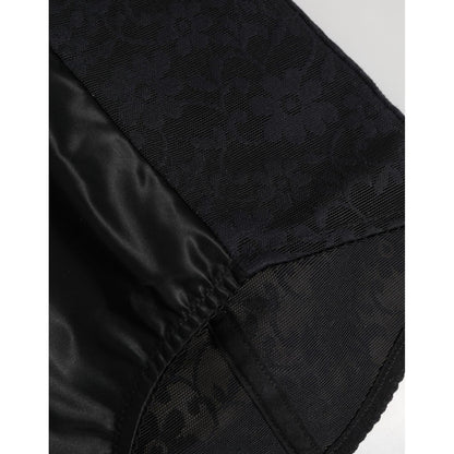 Dolce & Gabbana Black Nylon High Waist Short Panty Underwear