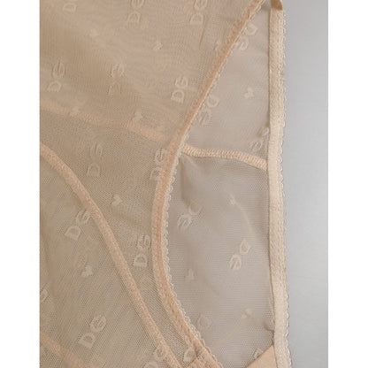 Dolce & Gabbana Beige Nylon High Waist Girdle Panty Underwear
