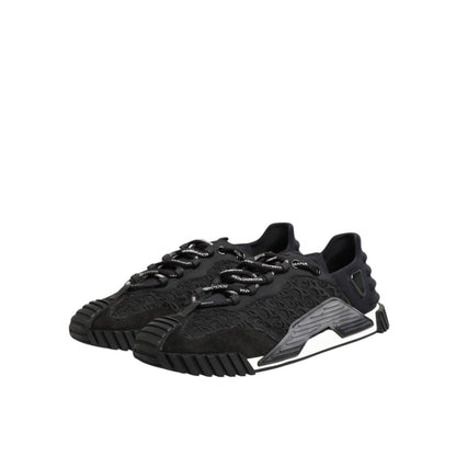 Dolce & Gabbana Black Logo Lace Low Top NS1 Sneaker Shoes