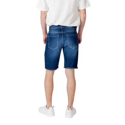 Antony Morato Blue Cotton Bermuda Shorts