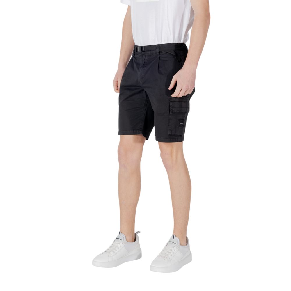Hugo Boss Black Cotton Bermuda Shorts
