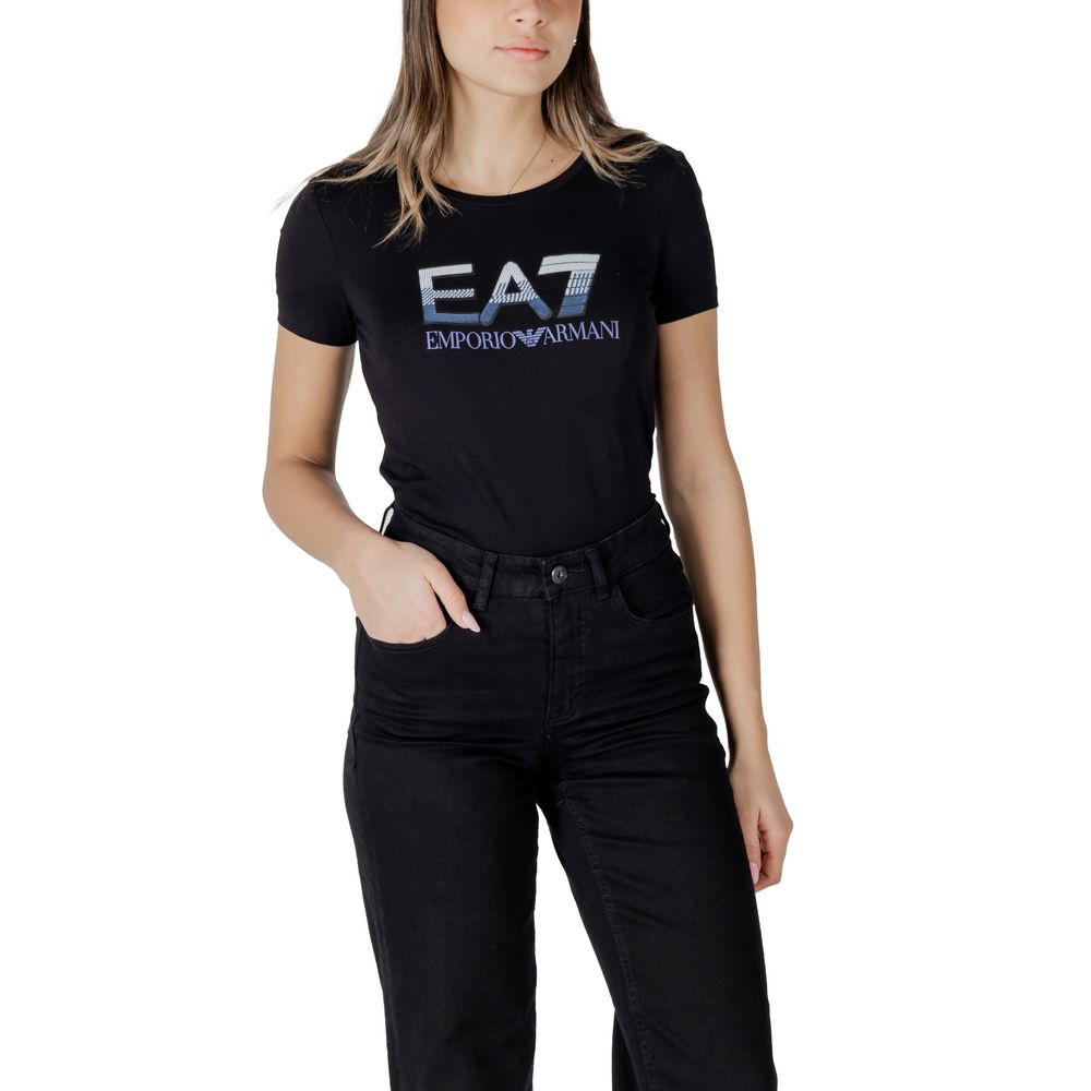EA7 Emporio Armani Black Cotton Sportswear